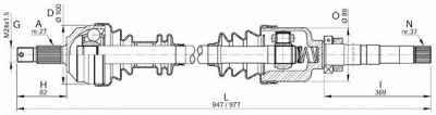 OPEN PARTS drs605100 -  Приводной вал